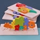 thumbnail image 3 of Rompecabezas para niños de 3 a 5 años, paquete de 3 rompecabezas de dinosaurios, juguetes para niños de 3 años, juguetes para niños de 2 a 4 años, regalos para niños y niñas de 3 años, rompe, 3 of 4