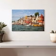 thumbnail image 2 of Elephant Stock Ghats Of Varanasi Wall Art - Horizontal Canvas Wall Art - Living Room Wall Decor - Architecture Canvas - Blue And Beige Decor - 12" x 8", 2 of 8