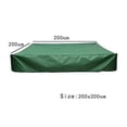 thumbnail image 2 of Evago Sandbox Cover Waterproof, Sandbox Cover With Drawstring, Green Square Dustproof Polyester Sandpit Sandbox Cover, Beach Sandbox Canopy Cover For, 2 of 4
