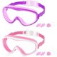thumbnail image 1 of Kids Swim Goggles For Age 3-15, 2 Pack Kids Goggles For Swimming With Nose Cover, No Leaking, Anti-fog, Waterproof, 1 of 5