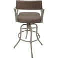 thumbnail image 2 of Carolina Swivel Tilt Counter 26" Metal Bar Stool -Basin Beige Fabric-Beige Frame, 2 of 3