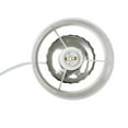 thumbnail image 3 of Simple Designs 11.61"  Ruffled Metallic Capsule Bedside Table Desk Lamp with White Drum Fabric Shade for Home Decor, Bedroom, Living Room, Entryway, Office, 3 of 9