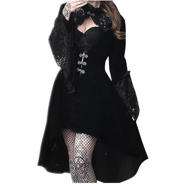 Moda mujer casual manga larga sólido sexy vintage fiesta club elegante vestido Fridja nbo1689