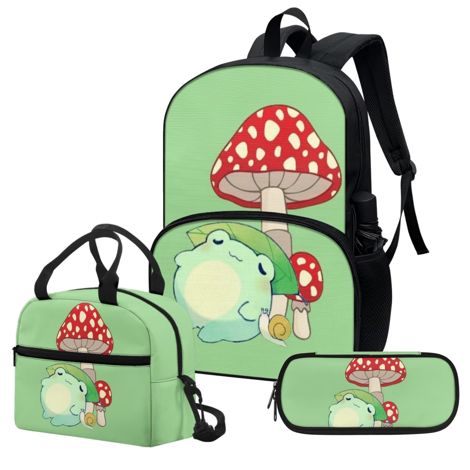Upetstory Frog Backpack with Lunch Box for Kids School Bag Set Pencilcase  Elementary Kindergarten Preschool Schoolbag Toddler Bookbag Casual Daypack