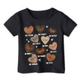 thumbnail image 4 of Glisme Girls Tops Size 2-3 Years Casual Fashion Print Round Neck Short Sleeve T Shirt Loose Black Graphic Tee, 4 of 4