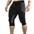 thumbnail image 3 of Generic Men's Cotton Casual Shorts 3/4 Jogger Capri Pants Breathable Below Knee Short Pants with Three Pockets, 3 of 4