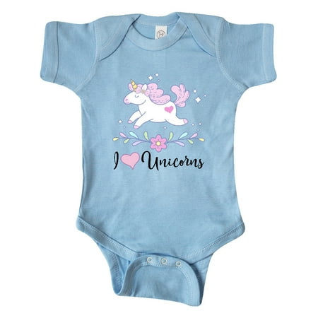 

Inktastic I Love Unicorns Cute Girls Gift Baby Girl Bodysuit