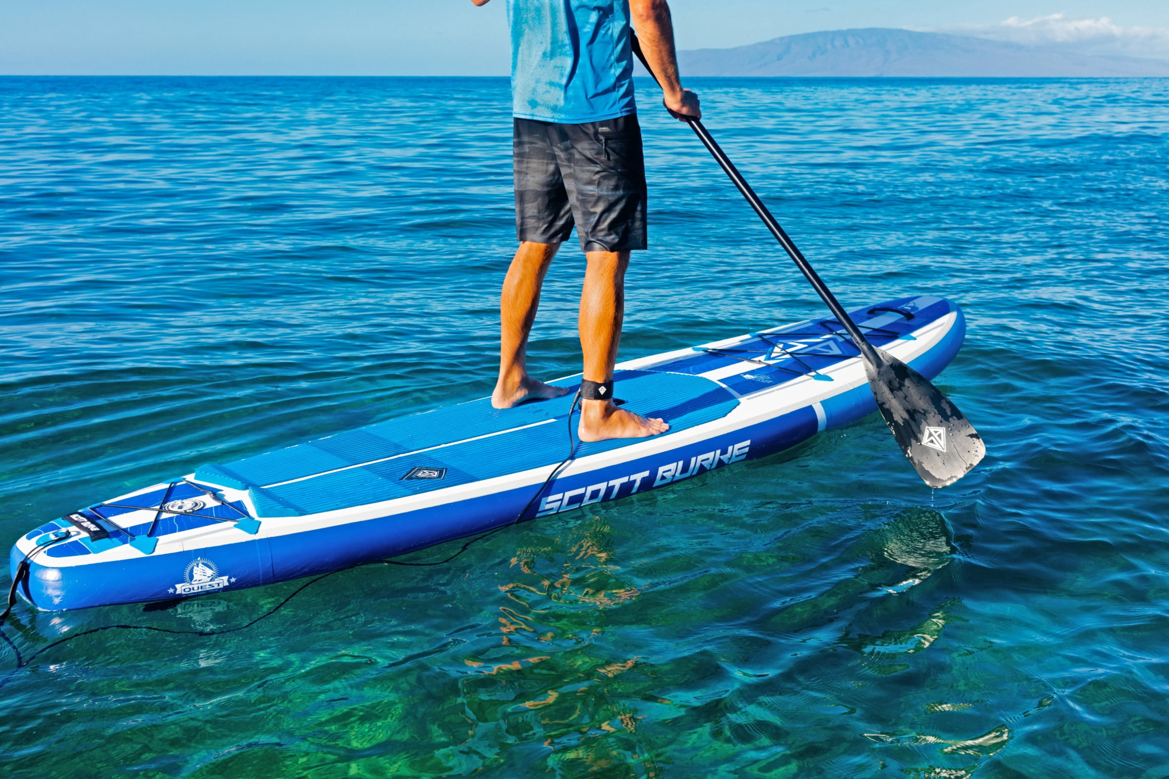 Scott Burke 11' Quest Inflatable Stand Up Paddle Board Package (I-SUP)
