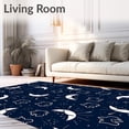 thumbnail image 2 of ODIKA 2x3 Machine Washable Non-Slip Area Rug, Sleepy Kitty Constellation with Dreaming Cat Motifs Ultra Soft Rug, None, 515377, 2 of 7