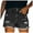 Black, variant on Denim Shorts for Women Stretch Button Frayed Ripped Ruffle Jean Shorts Summer Casual Relaxed Fit Shorts with Pockets