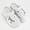 White, variant on Women Fashion High Heel White Flower Silver Chain EVA Clogs 10cm Height Increase Thick Sole Summer Outdoor Slippers