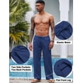 thumbnail image 6 of COOFANDY Mens Linen Cotton Pants Loose Fit Casual Linen Pants Summer Beach Pants, 6 of 6