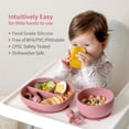 thumbnail image 4 of Taza de agua de silicona para niños, taza de bebida de aprendizaje a prueba de caídas para bebés, taza de alimentos complementarios de silicona para bebés, 4 of 7
