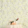 thumbnail image 6 of BalsaCircle 4 Cream Silk Roses Hydrangea Flowers Wall Panels 11 feet UV Protected Background Wedding Party Photo Booth, 6 of 8
