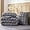 Square Grey, variant on Grey Comforter Set Full Size Bed in A Bag 7 Piece Pinch Pleat Bedding Set, Pintuck Ruched Square Bed Set with Comforter, Sheets, Pillowcases & Shams