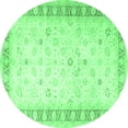 thumbnail image 1 of Ahgly Company Indoor Round Oriental Emerald Green Traditional Area Rugs, 7' Round, 1 of 4