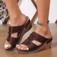 thumbnail image 2 of ShiShine Womens Open Toe Wedge Mules with Floral Arch Support Casual Footwear for Weekend Getaways, 2 of 5