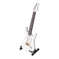 thumbnail image 5 of Mini Guitar Model Electric Bass Guitar Model with Stand for Dollhouse Ornament White, miniature guitar., 5 of 5