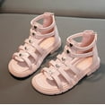 thumbnail image 3 of XIMIN Kids Girls Gladiators Sandals Fashion Flat Princess Top Sandals Non Slip Open Toe Cute Flat Dress Sandals Summer Fall Outdoor Beach Shoes, 3 of 4