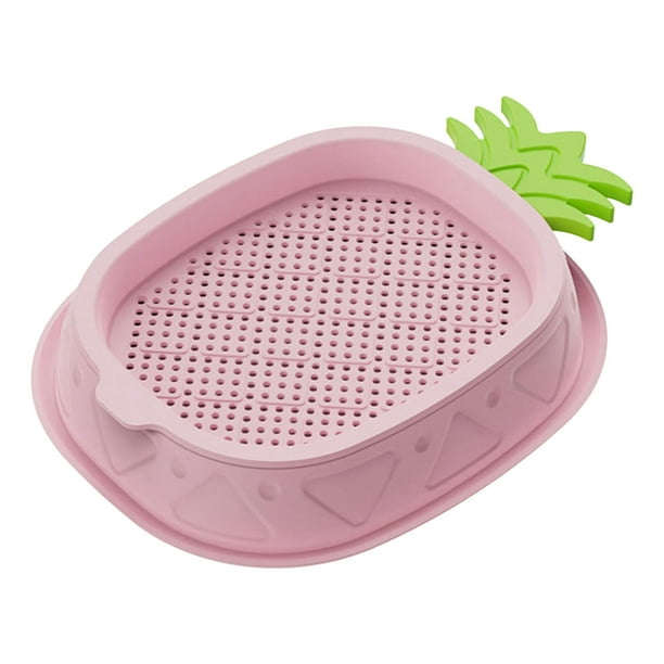 Bandeja Hidropónica con Forma de Piña para Sembrar Semillas | Vivero de Agua Transparente Sin Tierra | Plástico Reutilizable de Grado Alimenticio | Capacidad para 15-20 Semillas | Decoración Elegante