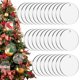 thumbnail image 1 of Cludoo Adornos acrílicos de 4 pulgadas en blanco, 30 piezas de adornos acrílicos redondos transparentes en blanco, adornos de disco circular acrílico en blanco con orificio para vinilo, decoración nav, 1 of 3
