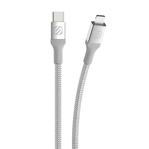Scosche Strikeline Premium Braided USB-C Lightning Charge & Sync Cable 8ft, High-Speed charge