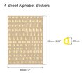 thumbnail image 2 of Letter Resin Stickers 4 Sheets Mini Alphabet Sticker Glitter Alloy Lowercase Self Adhesive Gold 4.5mm High, 2 of 6