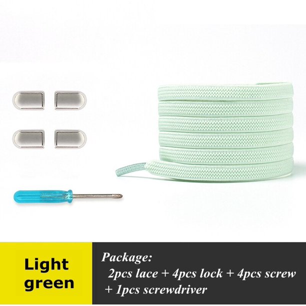 par de cordones sin atar, tejido de red plana, cordón elástico adecuado para todos los zapatos, zapatillas de deporte, cordones perezosos para niños y adultos, accesorios para zapatos, ESPAÑA Gao Jinjia LED