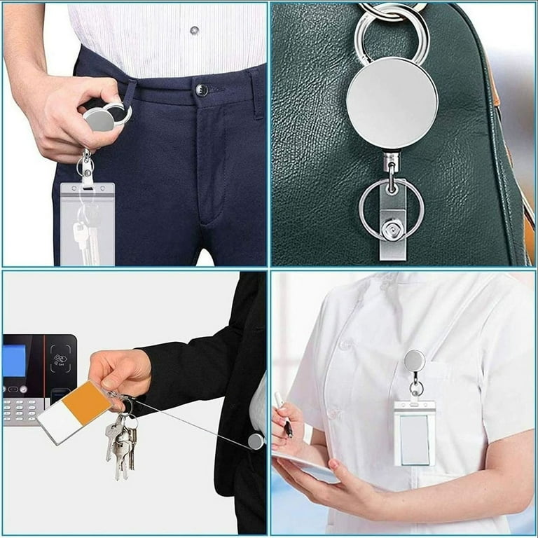 Id badge belt clip top