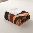 thumbnail image 3 of Erosebridal Abstract Spiral Fleece Blanket, Mid Century Minimalst Sherpa Throw, Striped Decor, 3 of 6