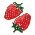 thumbnail image 6 of OUNONA Strawberry Brooch Red Zinc Alloy for Decor Nice-Looking Fashion Accessory 2Pcs, 6 of 8