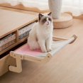 thumbnail image 3 of Hamaca para gatos de madera para colgar, lona de algodón, fácil de lavar, madera contrachapada multicapa, hamaca de gran venta, camas nido, 3 of 5