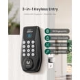 thumbnail image 5 of DESLOC C100 Black to School Smart Door Lock with Touchscreen, Keyless Entry Door Lock with 100 Fingerprints Storage, Keypad Deadbolt for Front Door, 12-Month Battery, Easy Installation-Black, 5 of 9