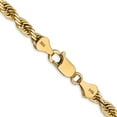 thumbnail image 3 of Primal Gold 14 Karat Yellow Gold 5.0mm Diamond-cut Quadruple Rope Chain Necklace, 3 of 4