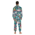 thumbnail image 4 of FORMRS Onesies Pajama for Adults Unisex Hoodie Winter Jumpsuit One Piece Sleepwear, Sizes S-2XL, Green Cartoon Truck Pattern, 4 of 7