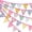 Floral, variant on 39Ft Triangle Bunting Banner, 42Pcs Tea Floral Party Bunting Cotton Fabric Flags Pennant Garlands for Birthday Party, Wedding, Baby Shower, Outdoor and Home Decoration(Red Blue and White)