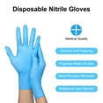 thumbnail image 4 of Nitrile Disposable Gloves for First Aid, Cleaning, Gardening, Crafting - Exam Gloves, 100-Count, Medium, 4 of 9