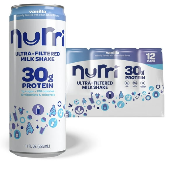 Nurri 30g Protein Vanilla Milk Shake 11 fl. oz., 12 pk.
