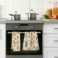 thumbnail image 4 of Yayeee 100% Cotton Hand Towels for Bathroom 16" x 28" Soft Absorbent Kitchen Towel, Leaves Pattern, 4 of 7