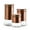 Brown, variant on Brushed Stainless Steel and Glass Canister with Window, 5"H & 21OZ Set of 3…