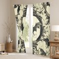 thumbnail image 3 of Manfei Gothic Black Bat Curtains Pack of 2 (42x84 Each) for Kids, Western Hippie Damask Curtains Blackout, Leaf Plant Botanical Bedroom Curtains, Living Room Curtains Decor, 3 of 6