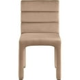 thumbnail image 3 of Pemberly Row Contemporary Beige Velvet Dining Chair (Set of 2), 3 of 11