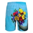 thumbnail image 6 of Naloa Elephant Trunk Couple Flowers Men's Beach Shorts, Surfing shorts, Swim trunks, Quick Dry Swim Trunks for Surfing Beach Fun - Small, 6 of 9