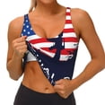 thumbnail image 3 of Pofeuu Memorial Day Print Sports Bra for Women Sexy Vest Yoga Running Gym Fitness Crop Bras Tops-Large, 3 of 8