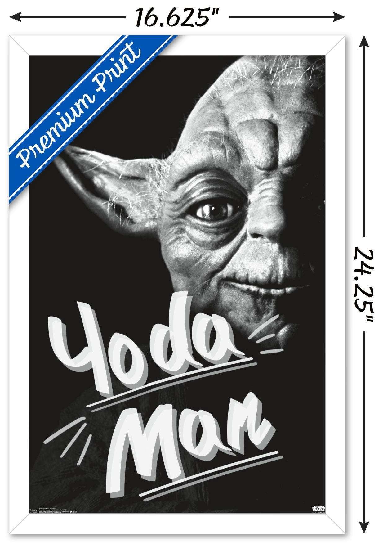 Star Wars: Saga - Yoda Man Wall Poster, 14.725" x 22.375", Framed