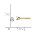 thumbnail image 3 of Auriga Fine Jewelry 14K Yellow Gold 0.25ct Diamond Stud Push-On Stud Earrings for Women, 3 of 5