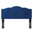 thumbnail image 3 of Headboard, Full Queen Size, Velvet, Blue Navy, Modern Contemporary Urban Design, Bedroom Master Guest Suite, 3 of 10