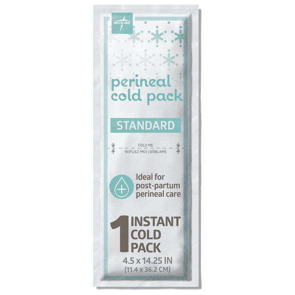 Medline Perineal Cold Packs, Postpartum Care Absorbent Pads, 24 Count, 4.5 in x 14.25 in