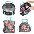thumbnail image 2 of Pioneer Flower Floral Print Pattern Drawstring Lunch Bag Women - Drawstring Lunch Bag Insulated for Work Office - Stain-Resistant Large Lunchbags for Women with Multi-Pockets, 2 of 6