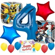 Transformers Bumble Bee Party Supplies Balloon Decoration Bundle for 4th Birthday